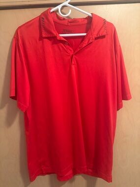 Nike Men's Bright Red Short-Sleeve Polo